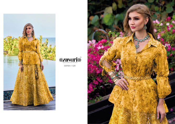 Zaveri Elvish Top With Skirt Readymade Suits Catalog
